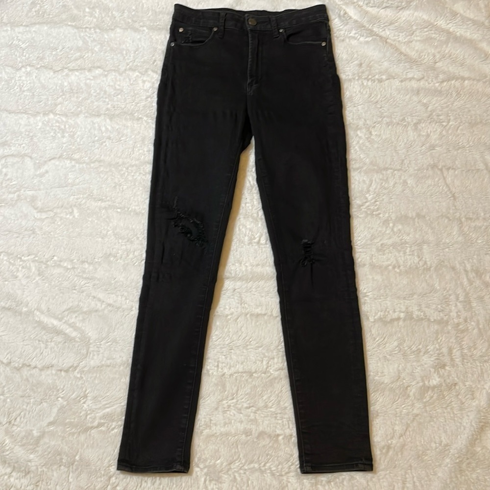 Articles of Society Distressed Black Denim Skinny Jeans